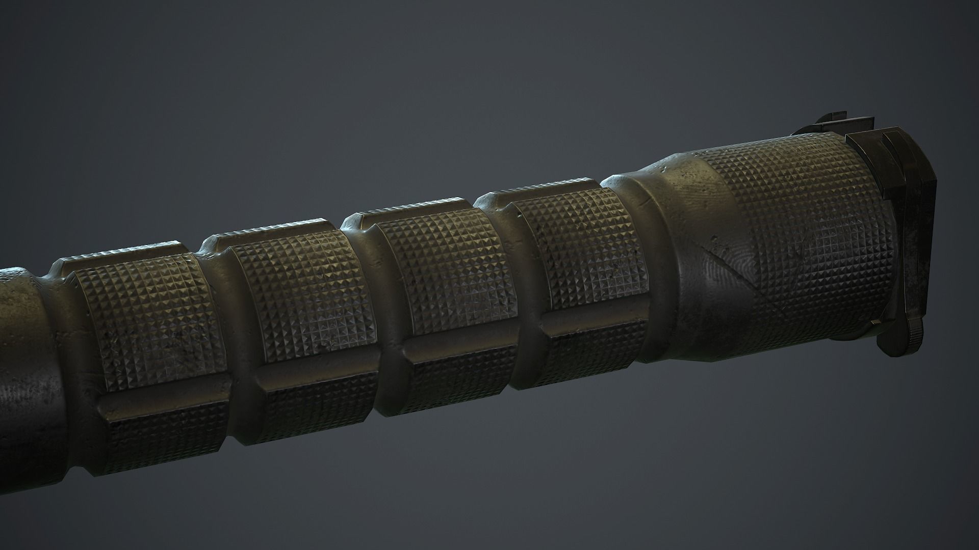 Black M9 Bayonet Knife PBR Game Ready Low-poly 3D model_8