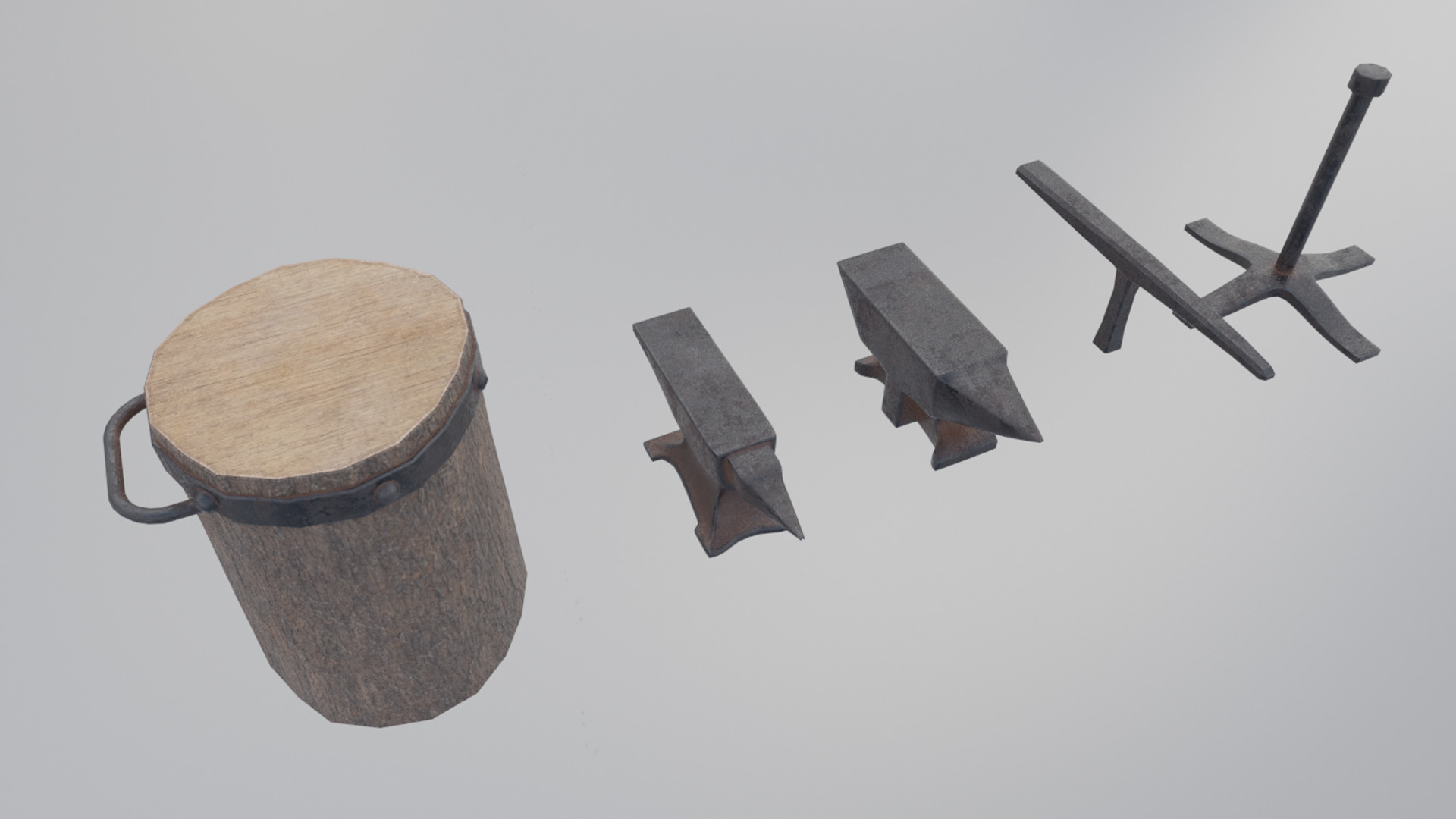 Anvil Props Low-poly 3D model_3