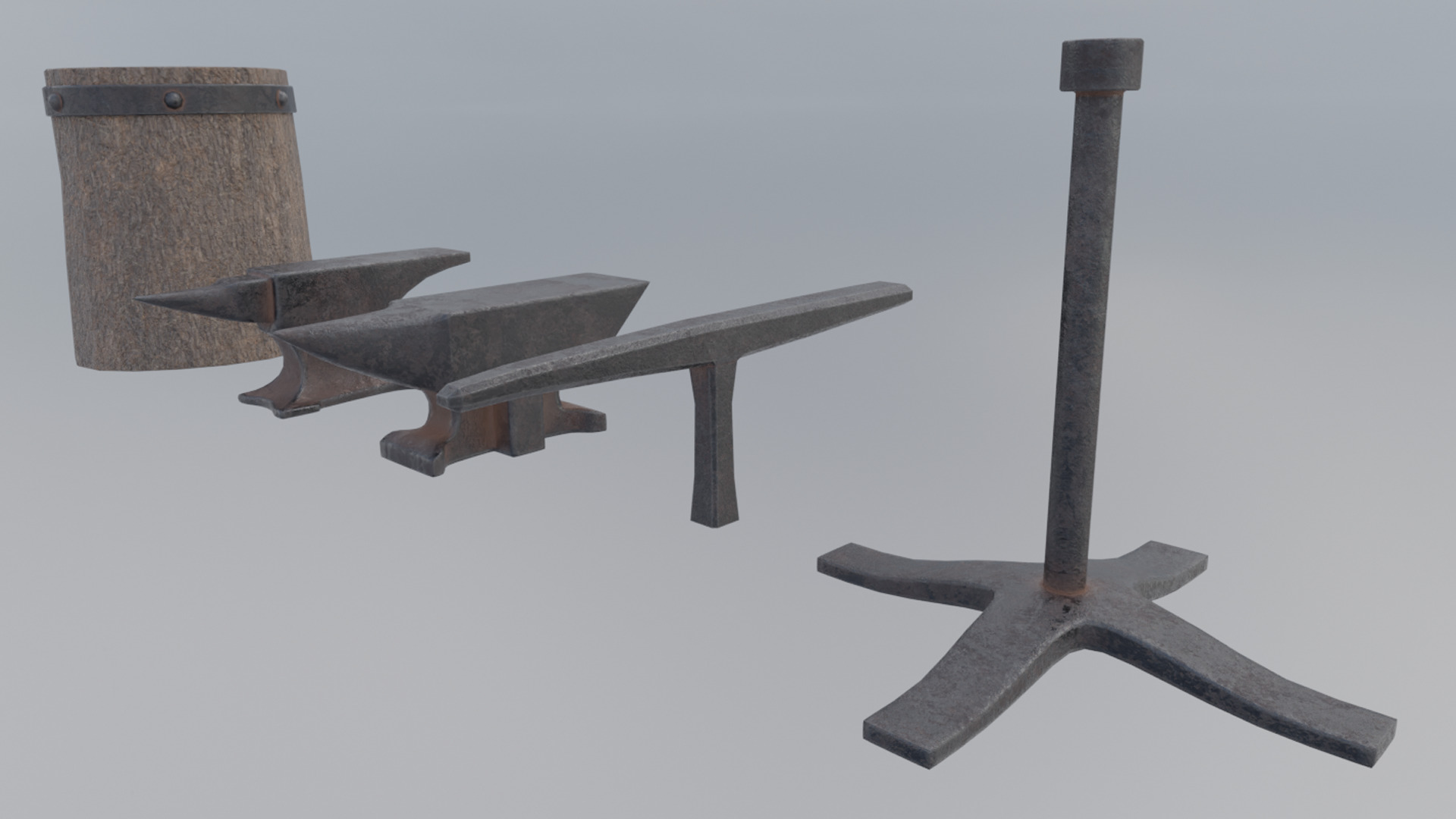 Anvil Props Low-poly 3D model_2