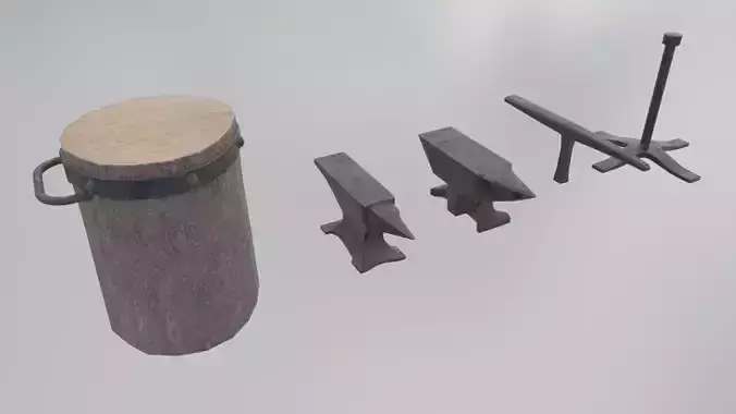 Anvil Props Low-poly 3D model