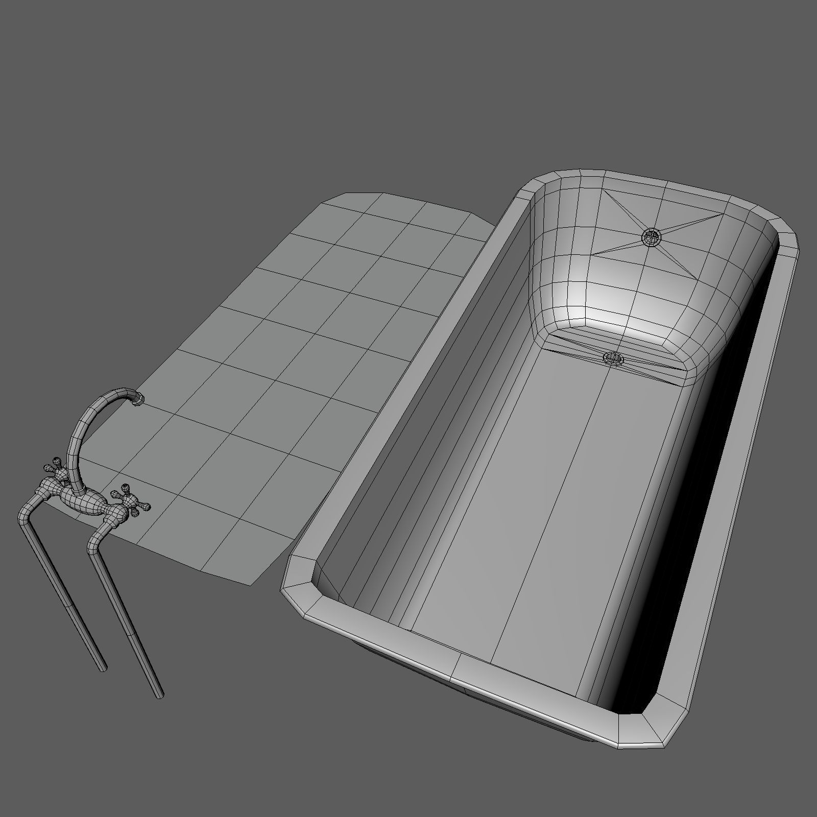 Old bath set Free low-poly 3D model_11