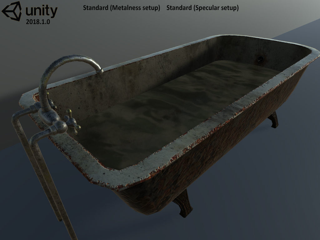 Old bath set Free low-poly 3D model_9