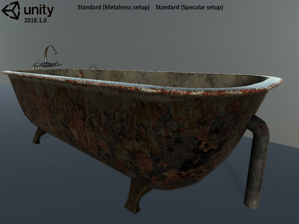 Old bath set Free low-poly 3D model_8