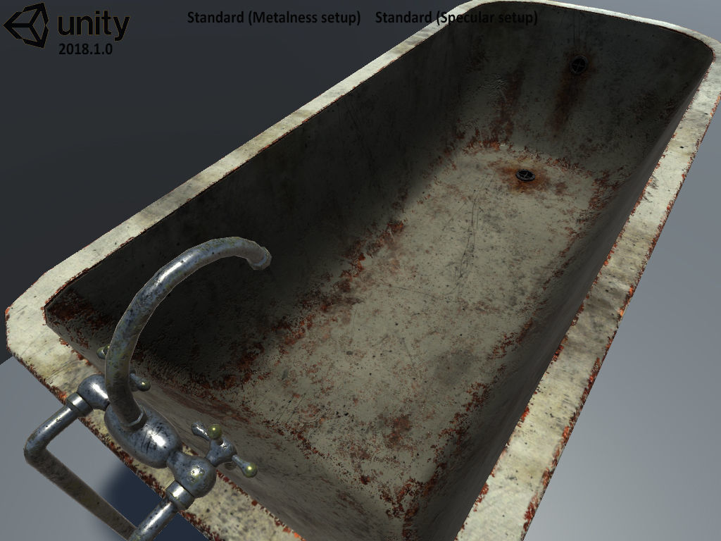 Old bath set Free low-poly 3D model_5