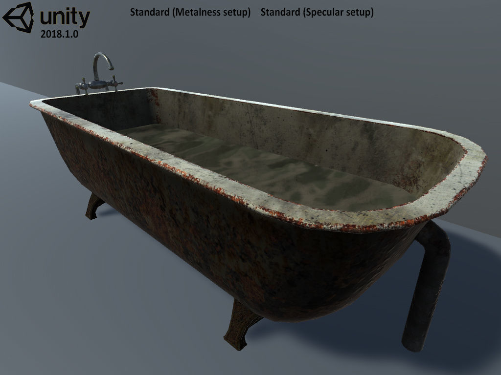 Old bath set Free low-poly 3D model_4