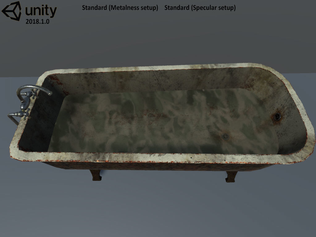 Old bath set Free low-poly 3D model_6