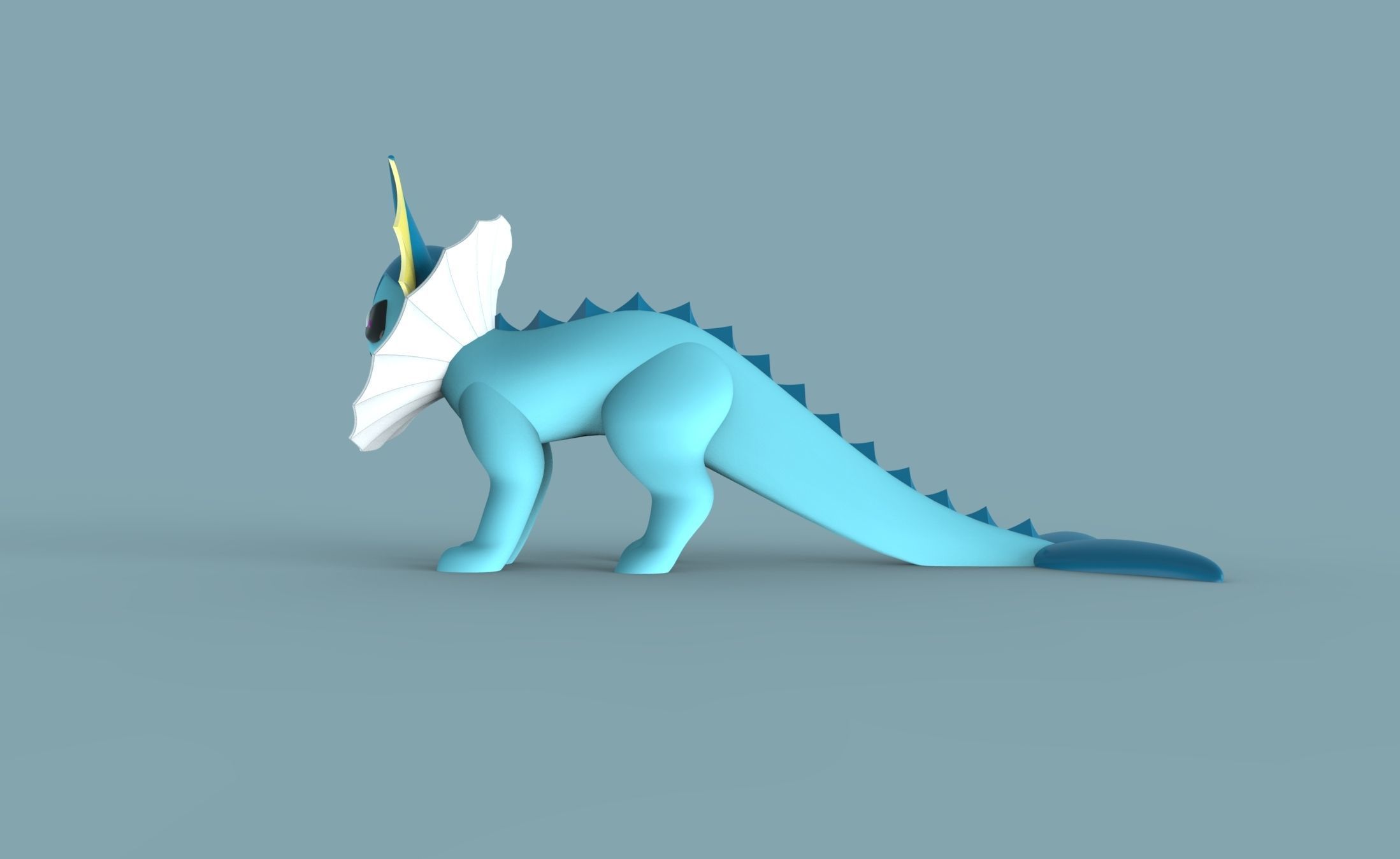 Vaporeon Pokemon eevee evolution 3D print model_3