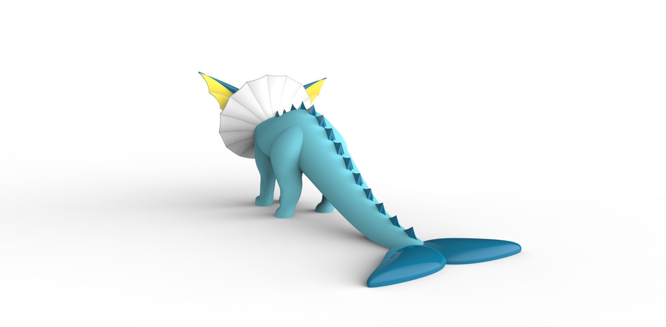 Vaporeon Pokemon eevee evolution 3D print model_2