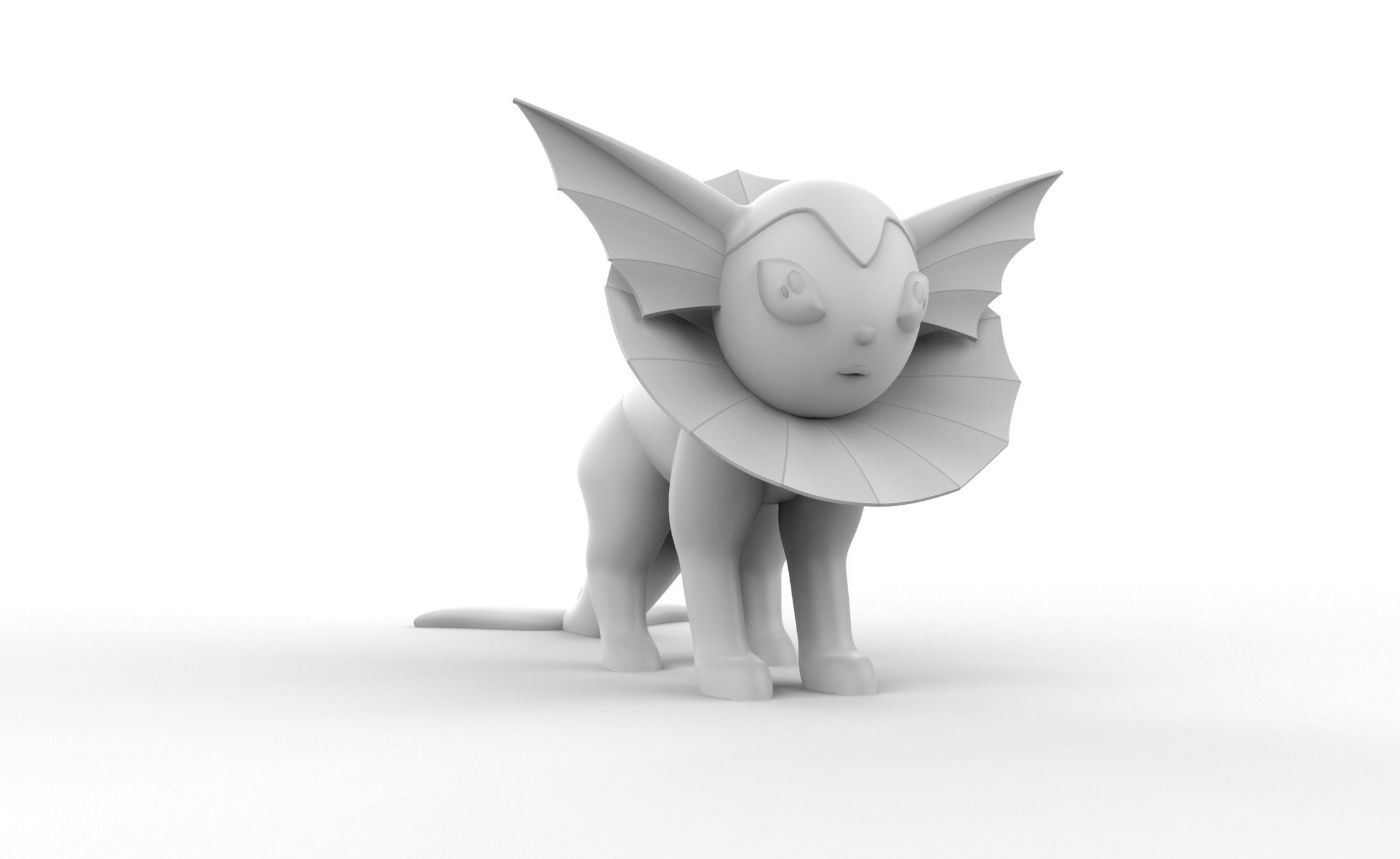 Vaporeon Pokemon eevee evolution 3D print model_1