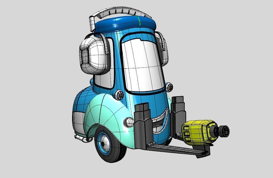 Guido Cars Forklift 3D print model_3