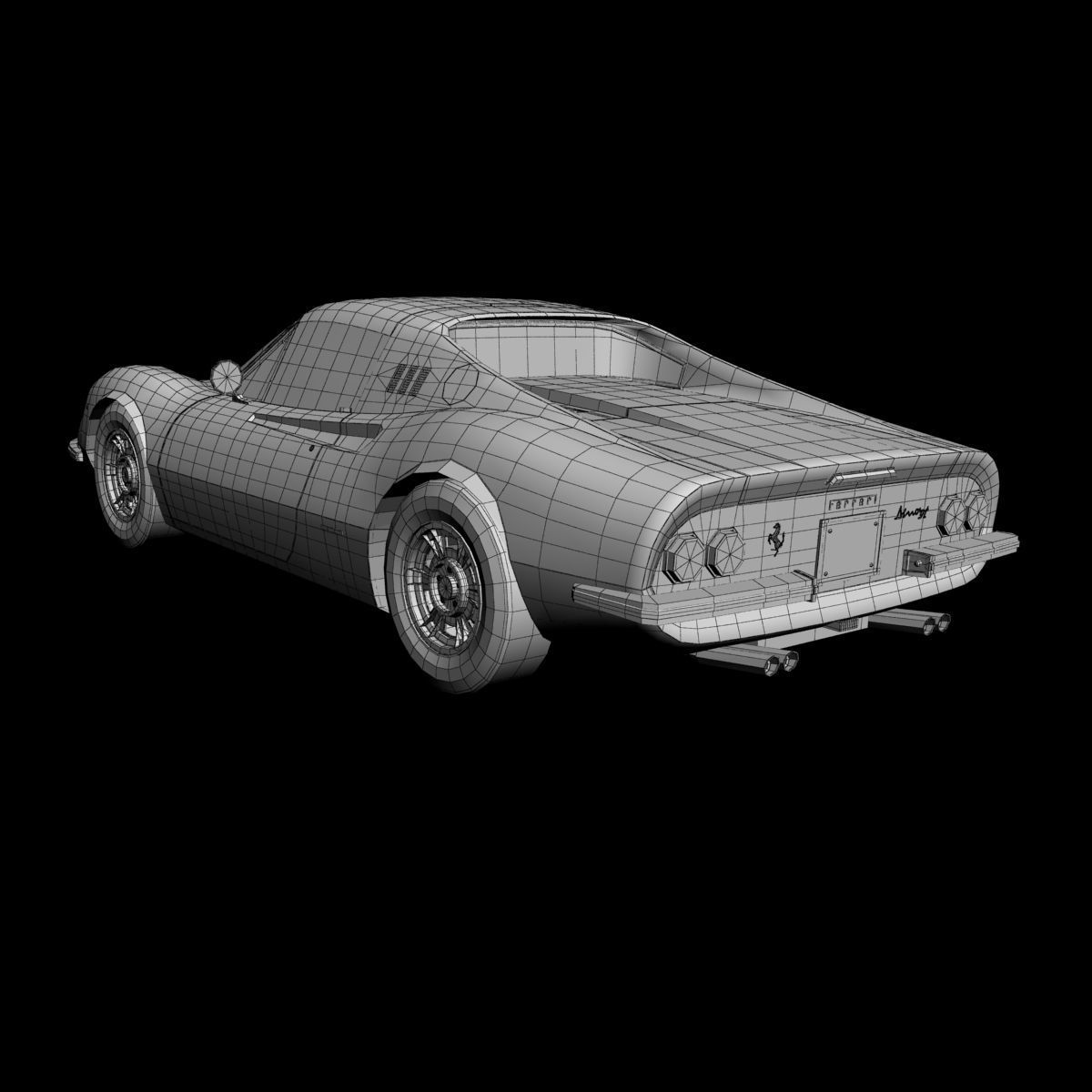 Dino Ferrari 246 GTS 3D model_16