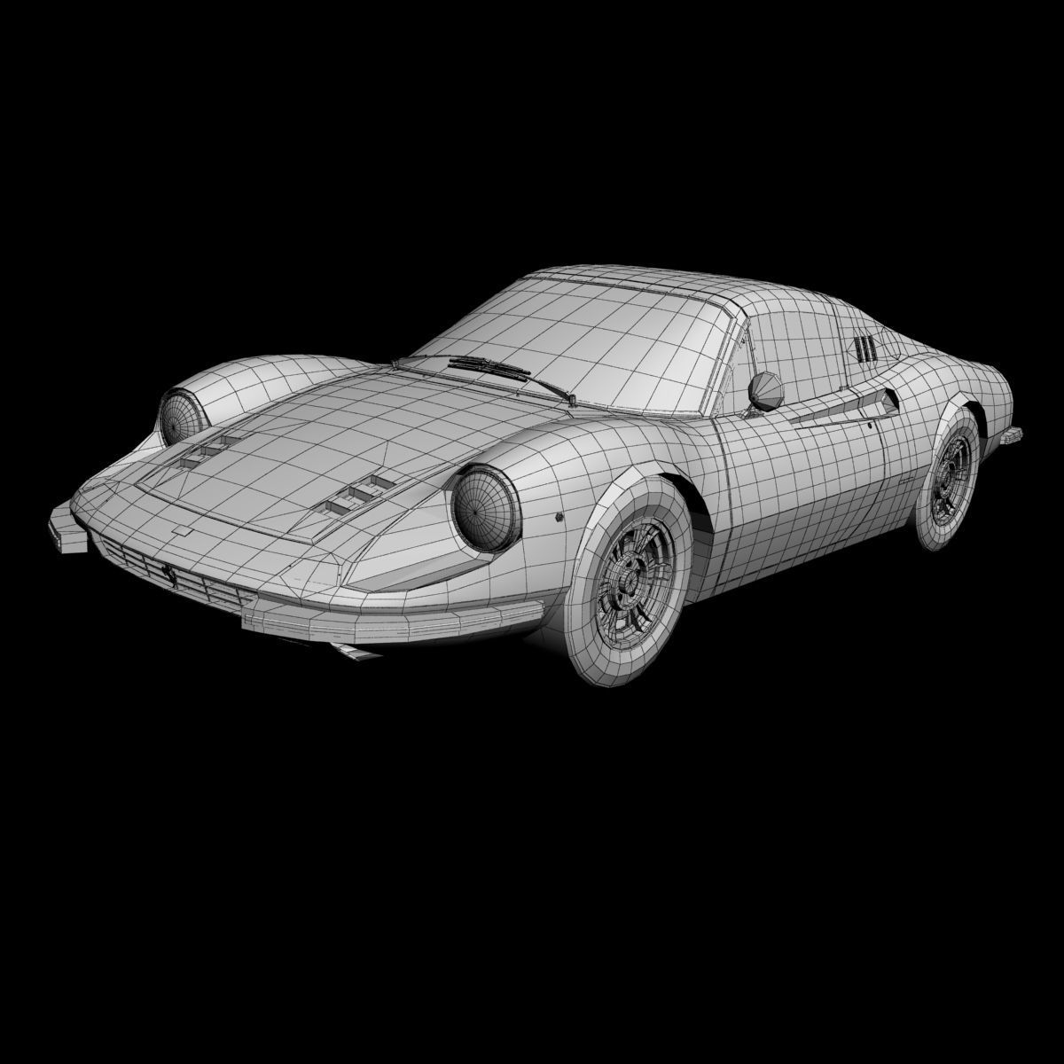 Dino Ferrari 246 GTS 3D model_14