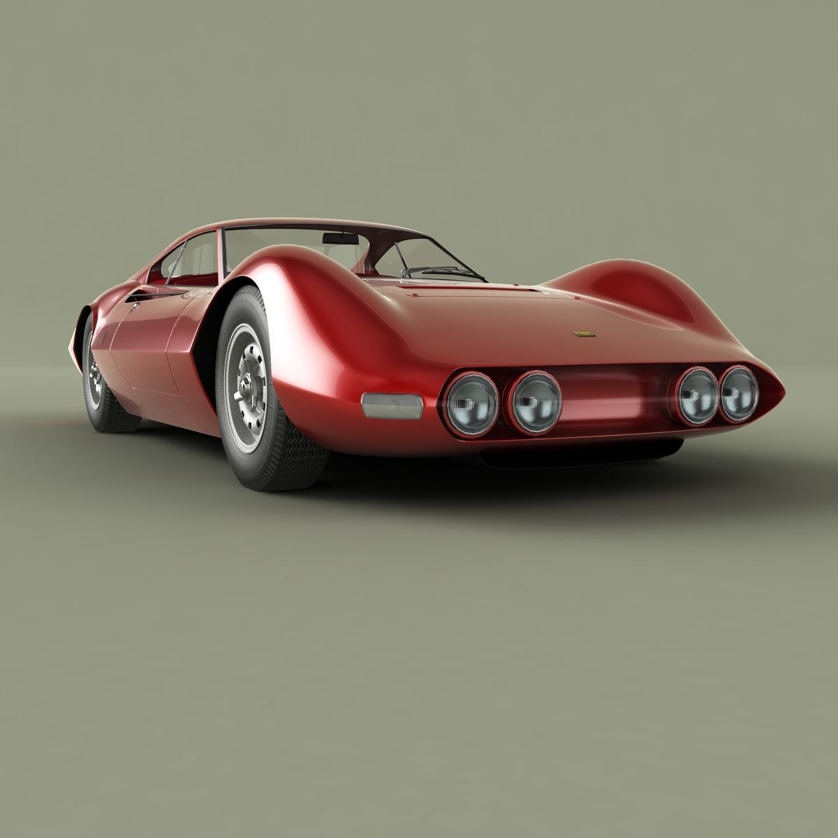 Ferrari 206 P Dino Pininfarina Berlinetta Speciale 3D model_9