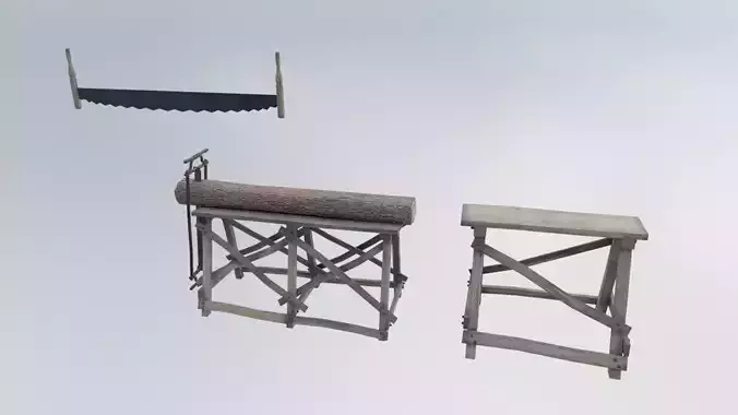Table Saw Low-poly 3D model