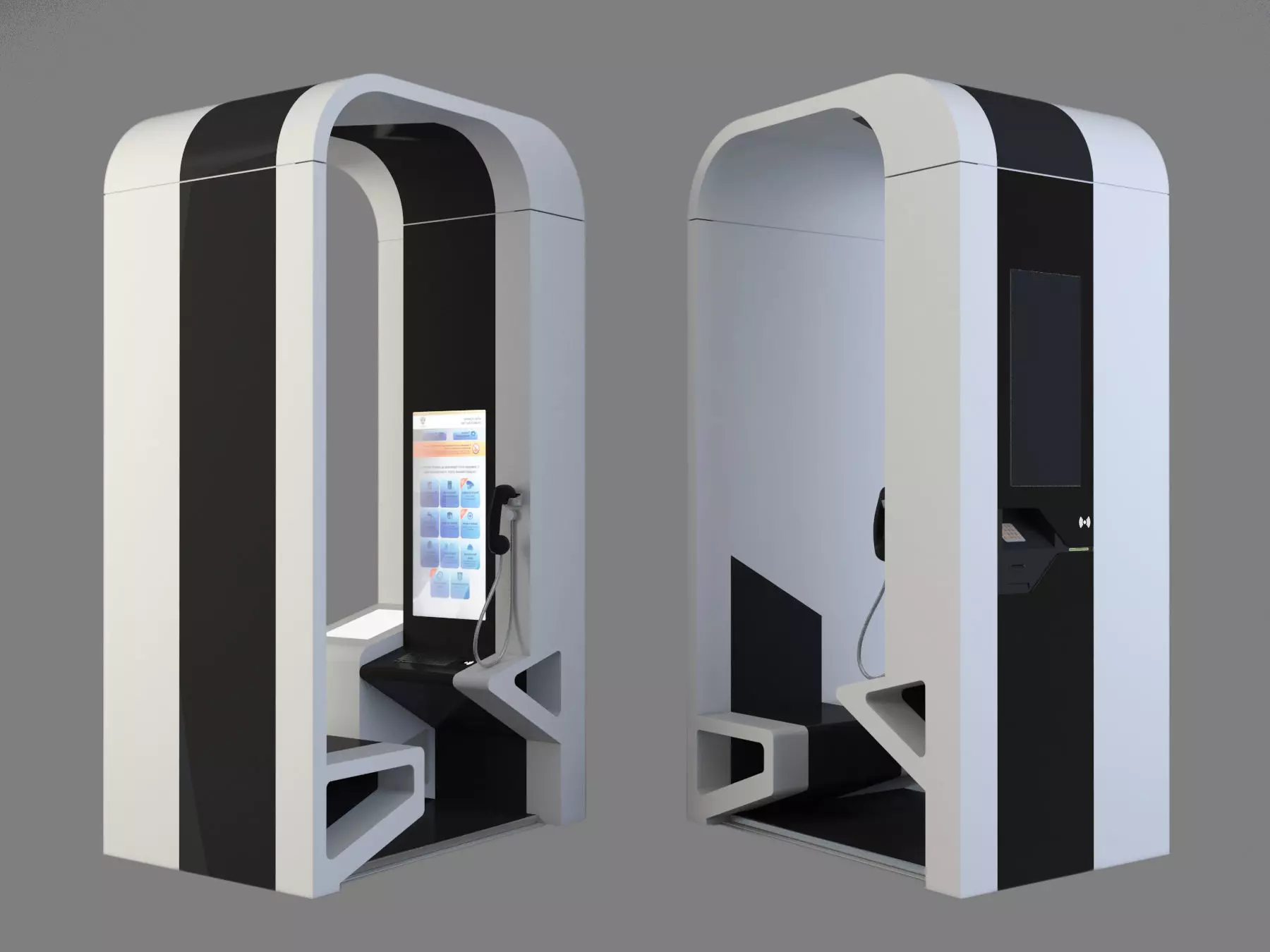 Multimedia Kiosk 3D model_0