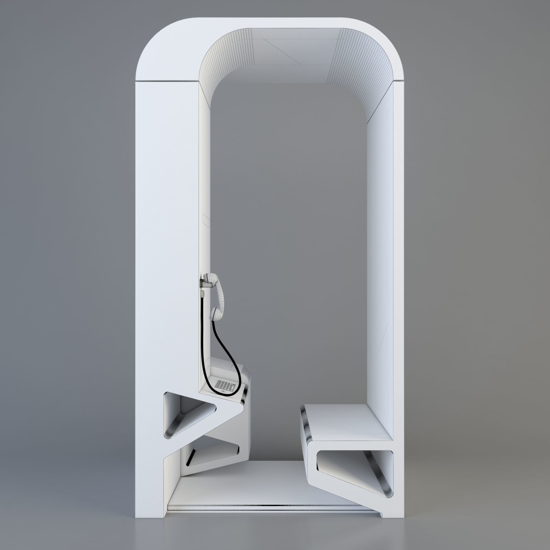 Multimedia Kiosk 3D model_3