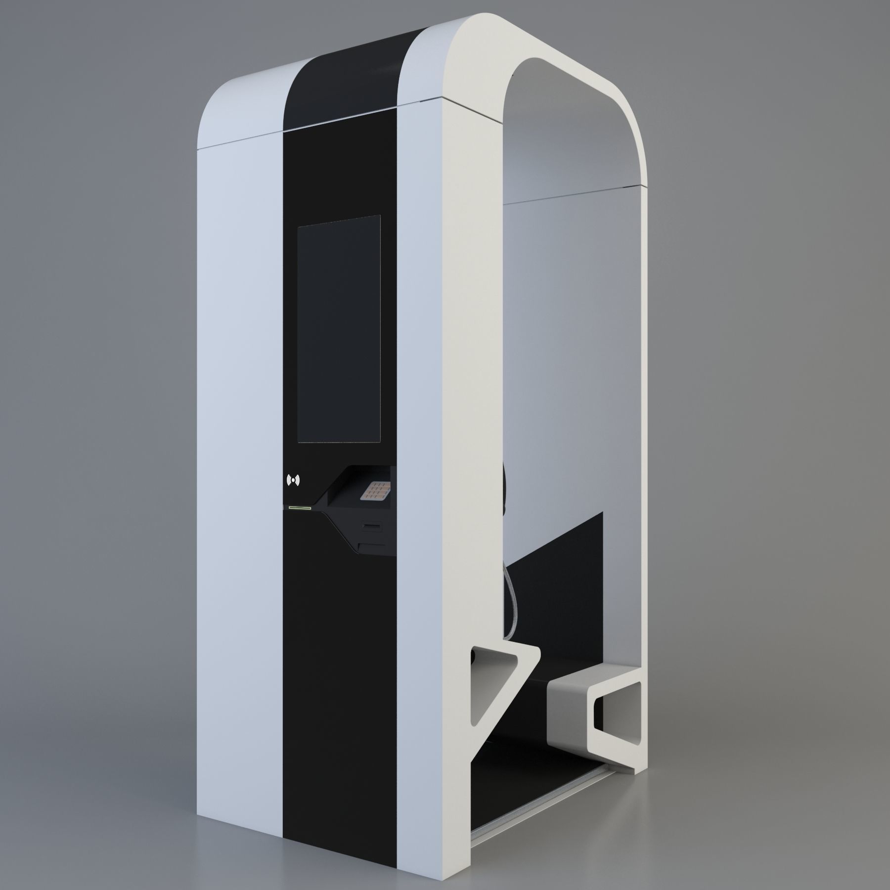 Multimedia Kiosk 3D model_5