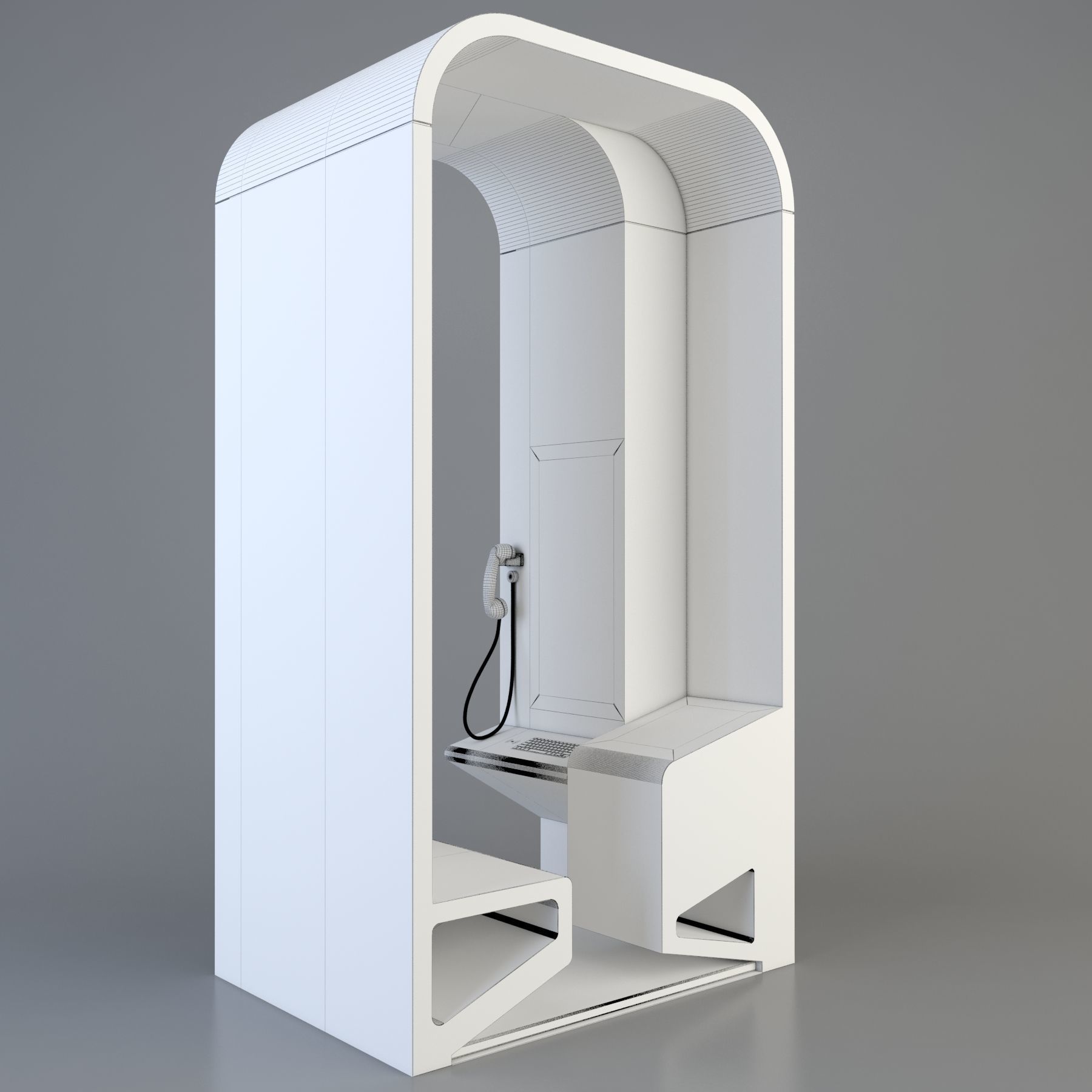 Multimedia Kiosk 3D model_9
