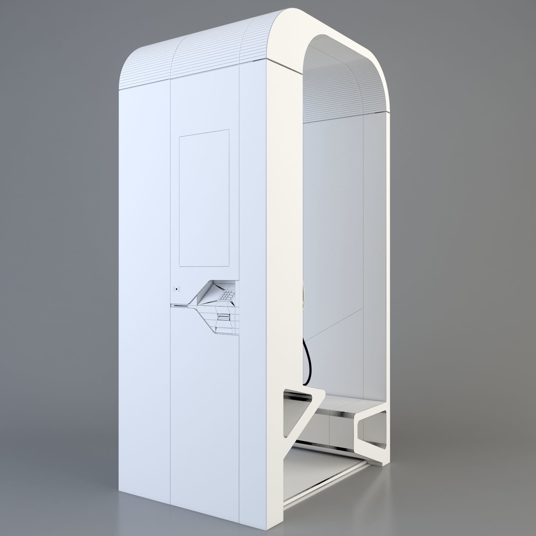 Multimedia Kiosk 3D model_6