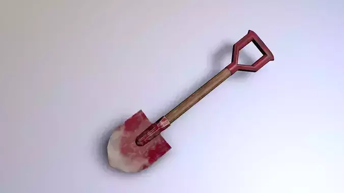 Shovel with blood