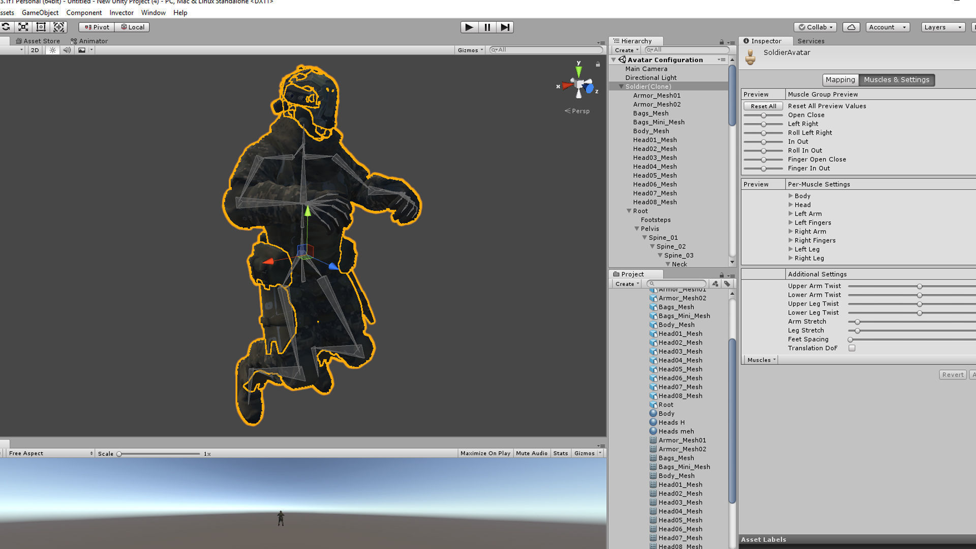 PBR Customized Soldier  Low-poly 3D model_17