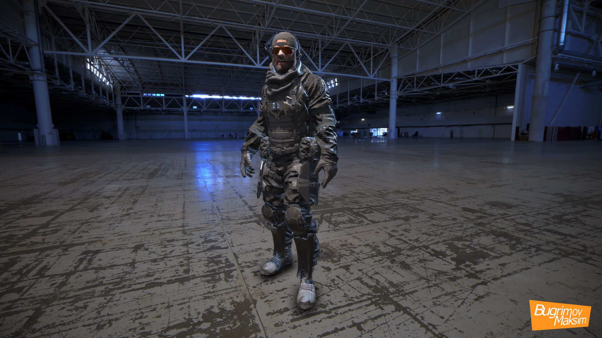 PBR Customized Soldier  Low-poly 3D model_9