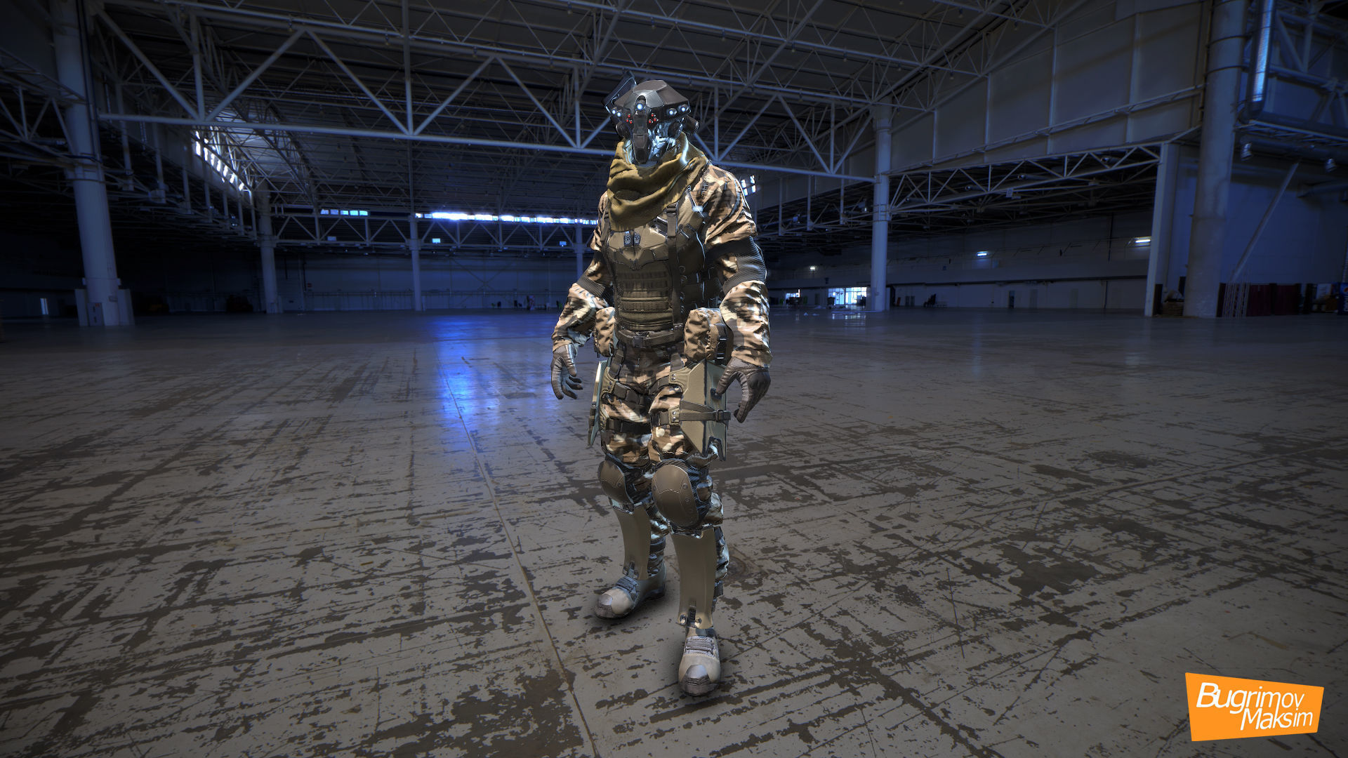 PBR Customized Soldier  Low-poly 3D model_12