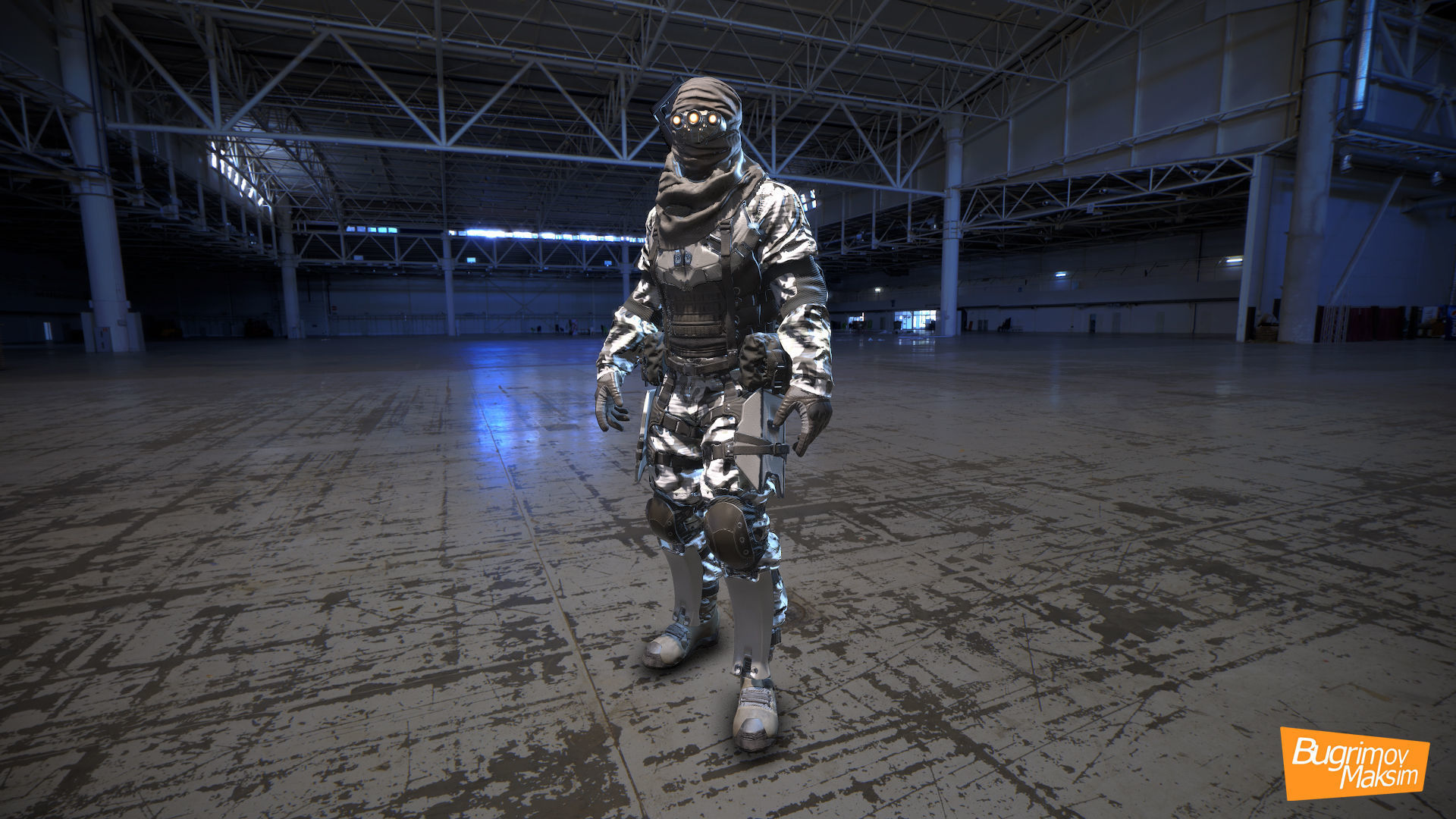 PBR Customized Soldier  Low-poly 3D model_8