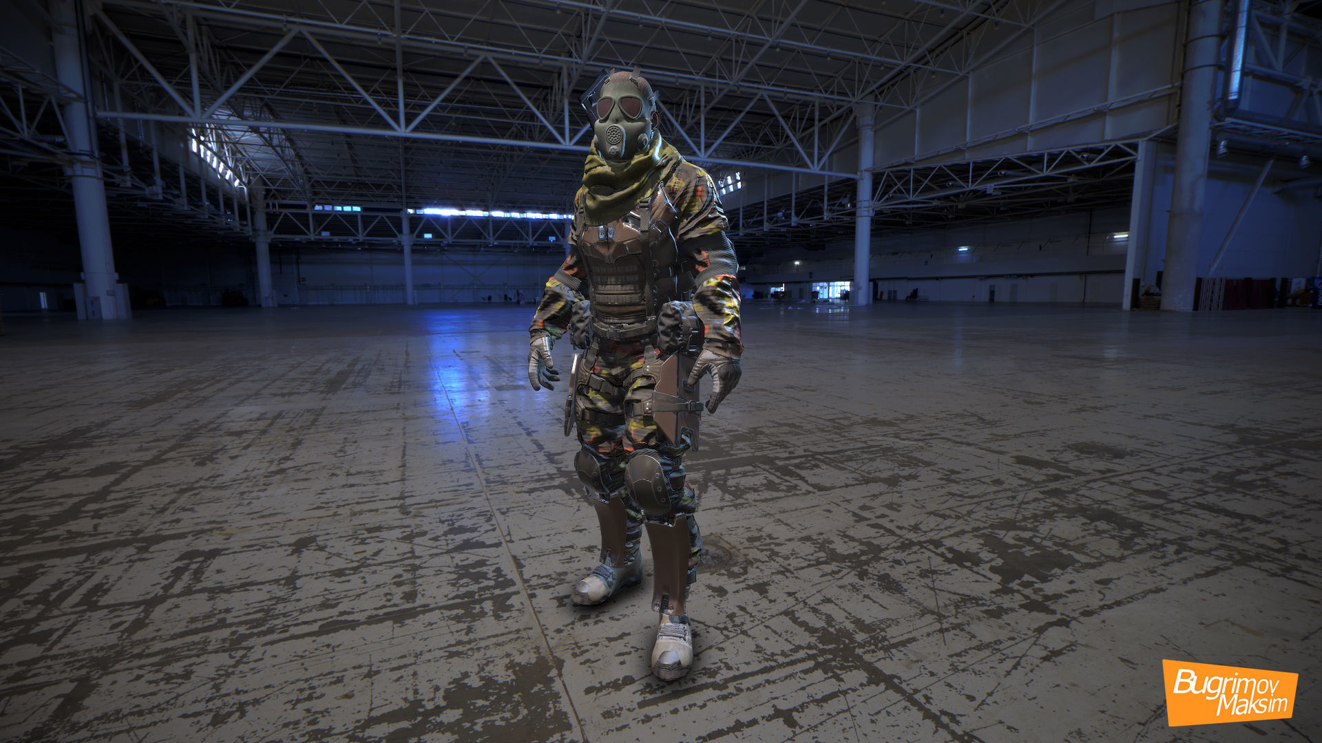 PBR Customized Soldier  Low-poly 3D model_7