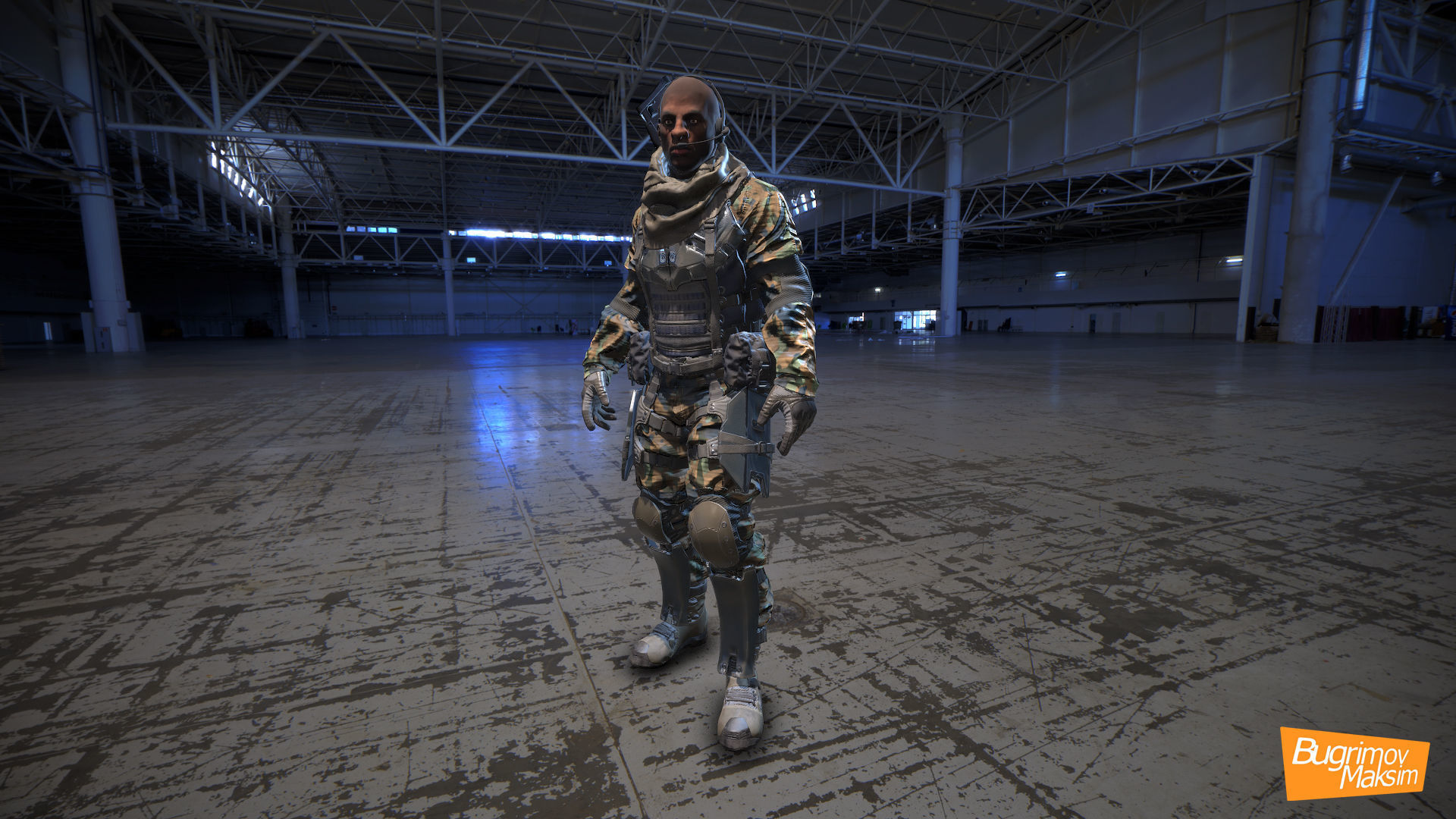 PBR Customized Soldier  Low-poly 3D model_11