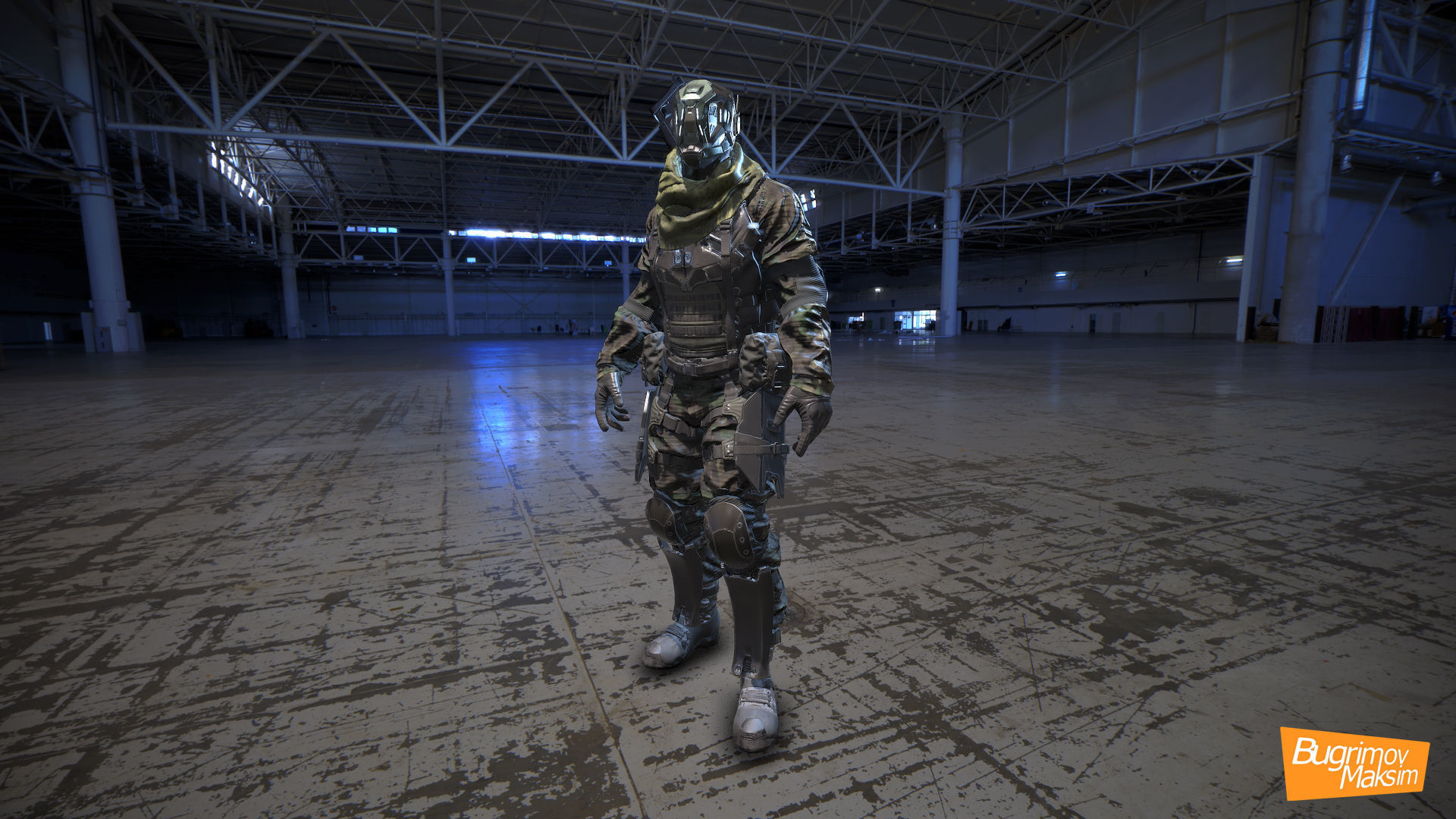 PBR Customized Soldier  Low-poly 3D model_5