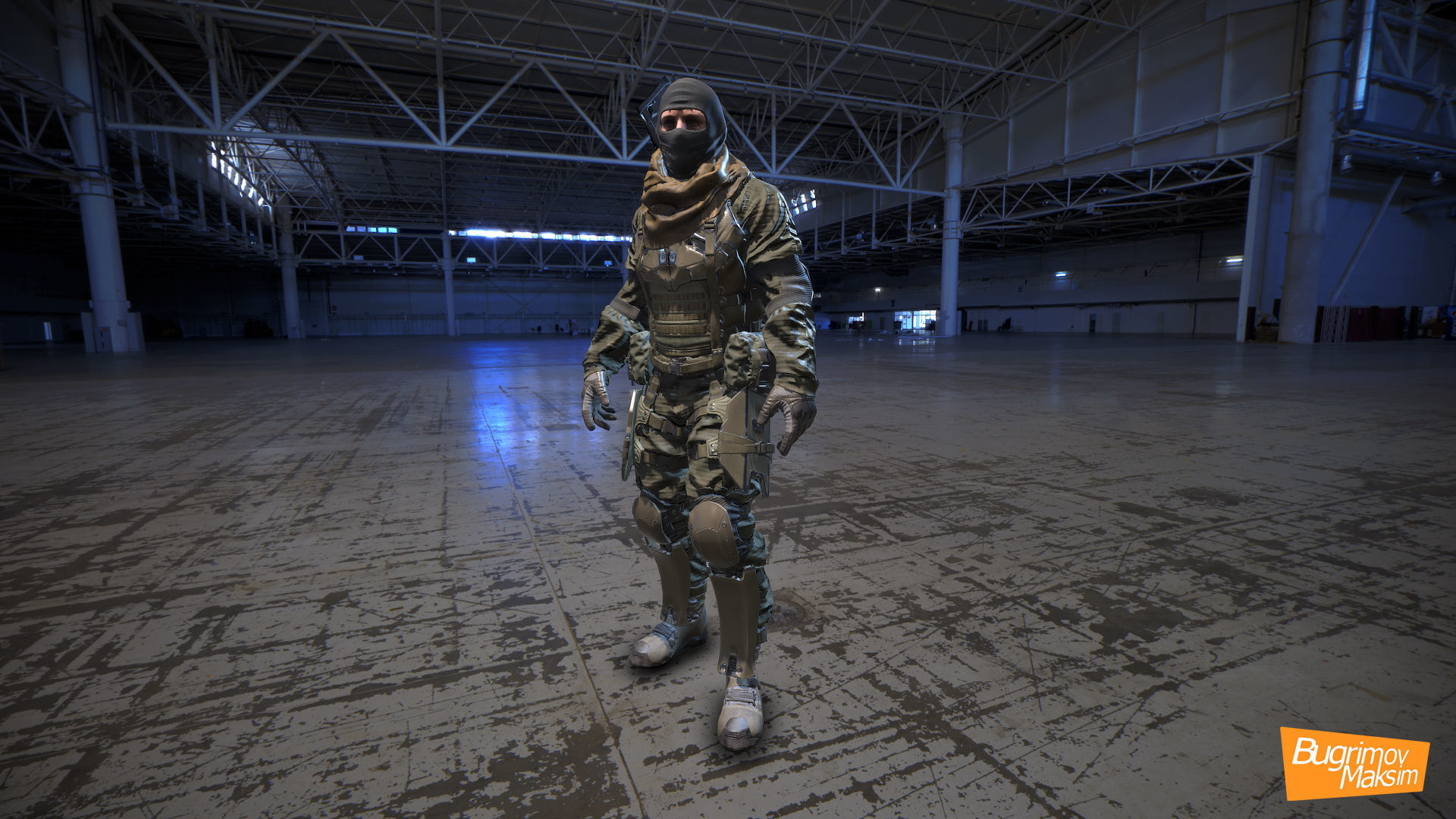 PBR Customized Soldier  Low-poly 3D model_6