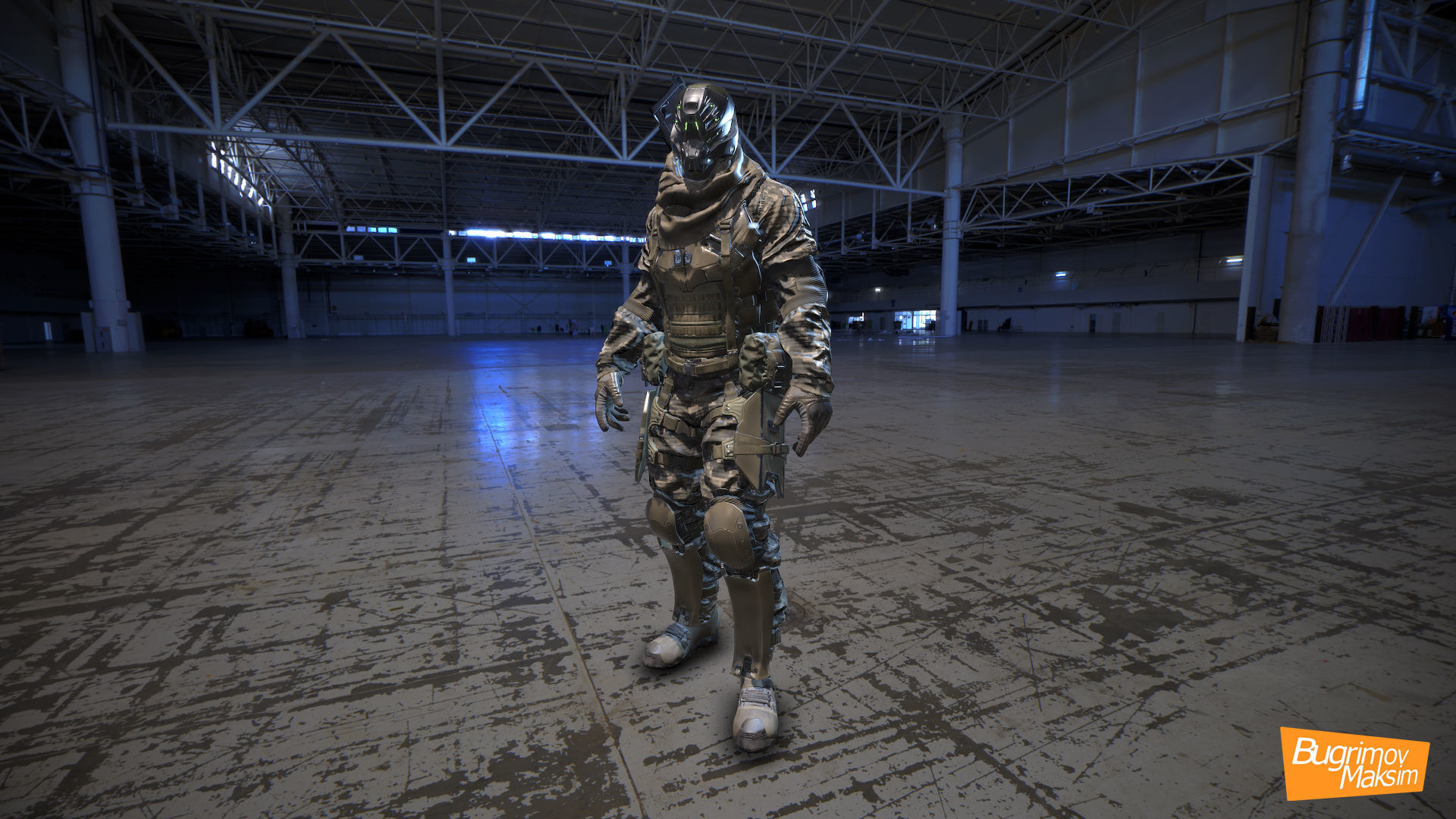 PBR Customized Soldier  Low-poly 3D model_10