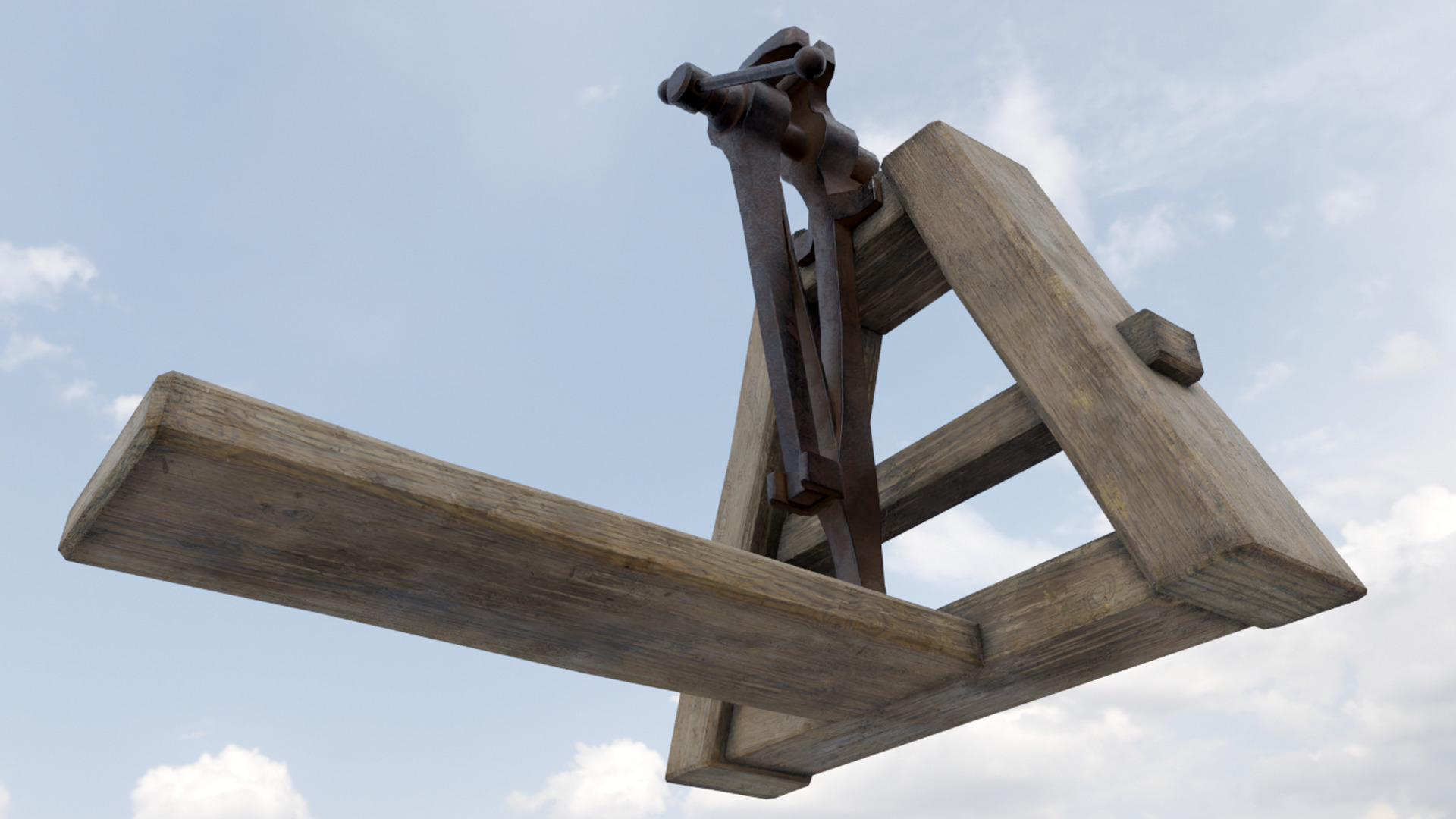 Blacksmiths Vice Low-poly 3D model_4