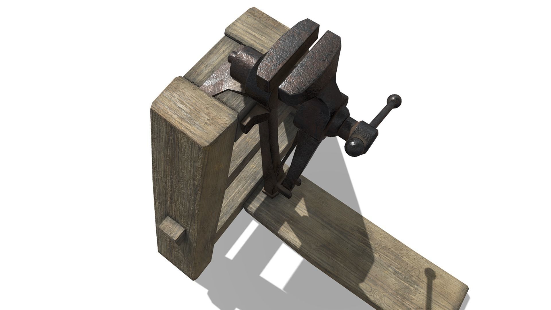 Blacksmiths Vice Low-poly 3D model_13