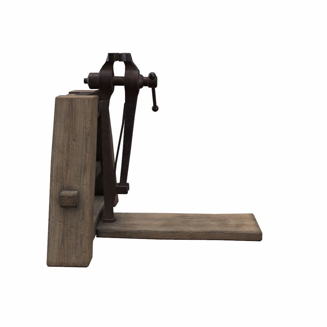 Blacksmiths Vice Low-poly 3D model_30