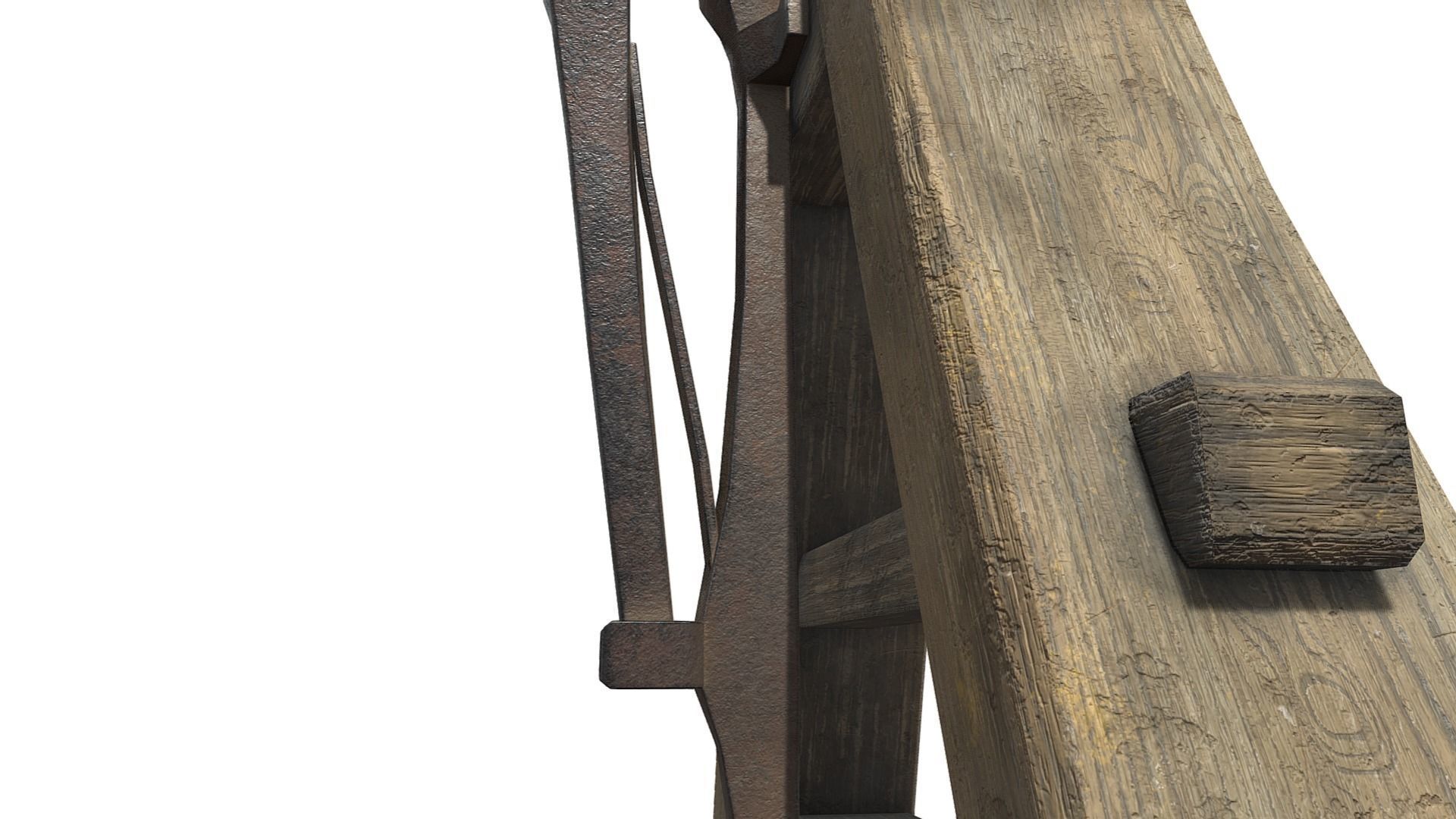 Blacksmiths Vice Low-poly 3D model_9