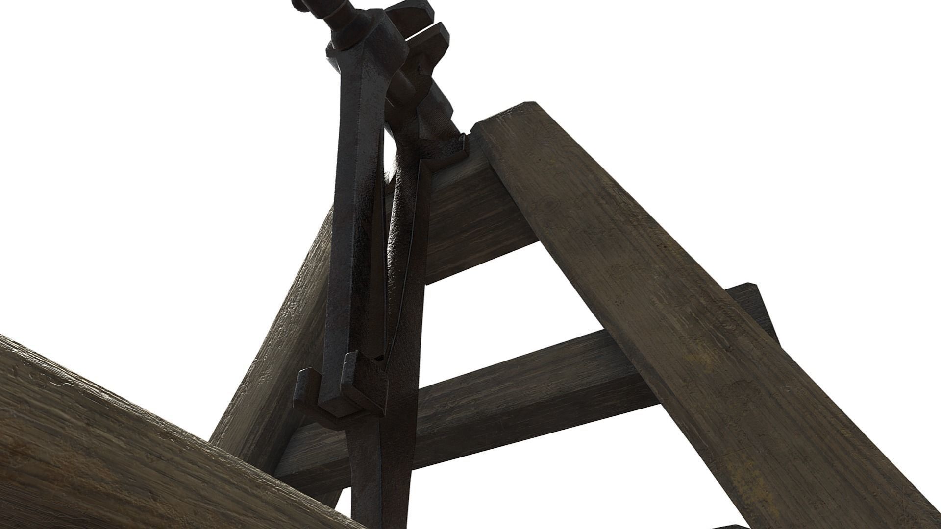 Blacksmiths Vice Low-poly 3D model_8