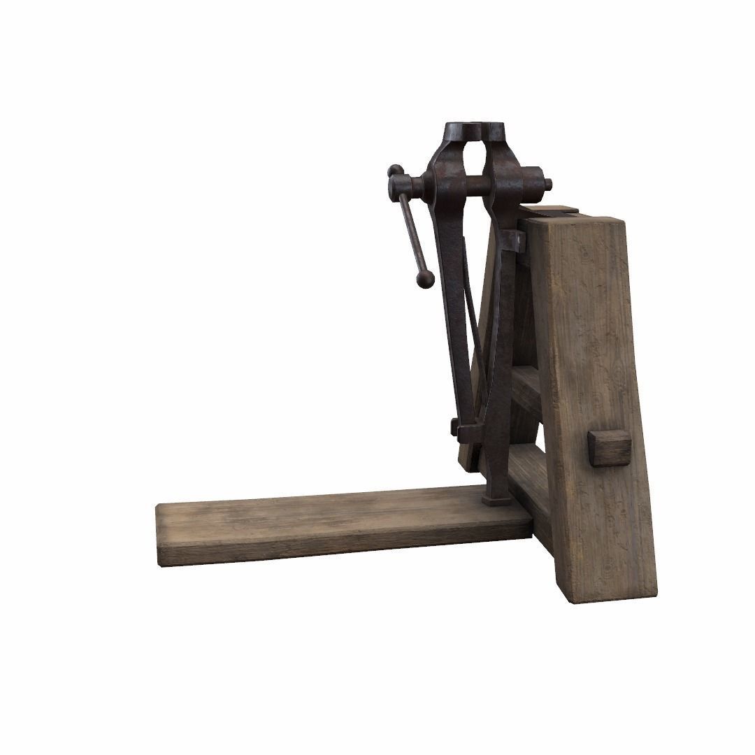 Blacksmiths Vice Low-poly 3D model_35
