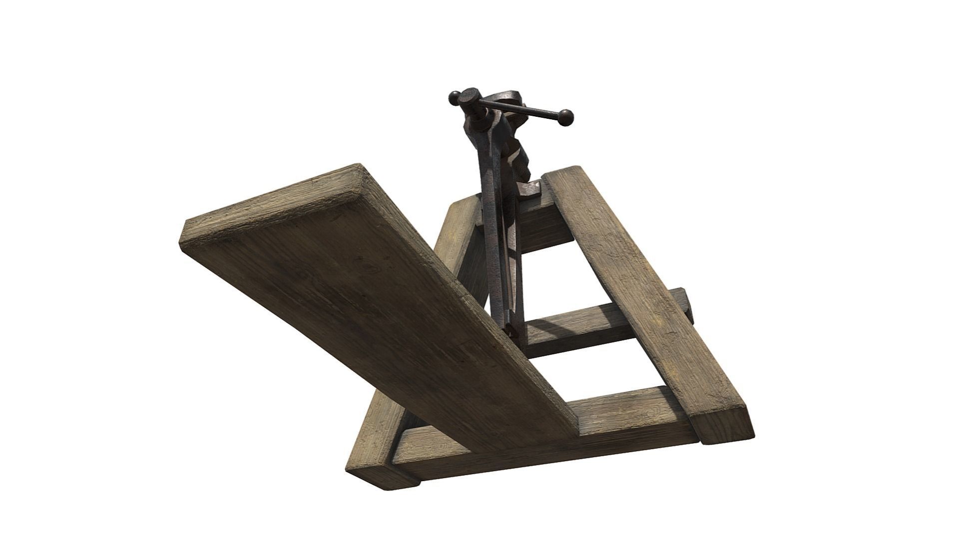 Blacksmiths Vice Low-poly 3D model_11