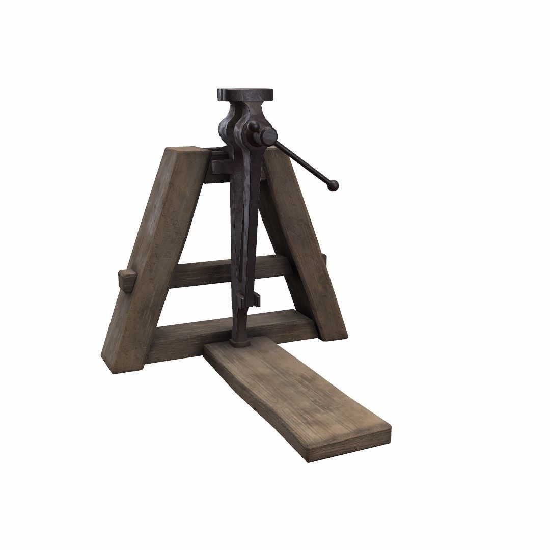 Blacksmiths Vice Low-poly 3D model_28