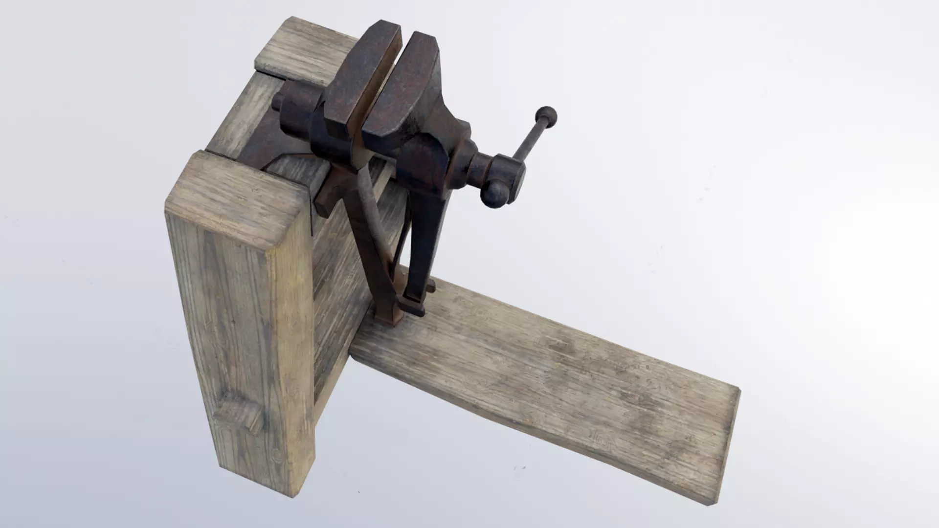 Blacksmiths Vice Low-poly 3D model_0