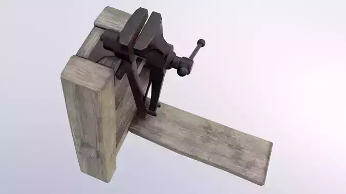 Blacksmiths Vice Low-poly 3D model