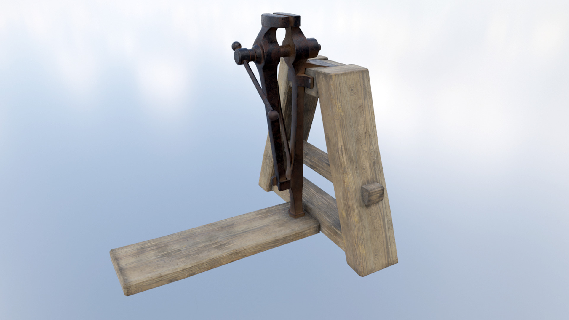 Blacksmiths Vice Low-poly 3D model_3