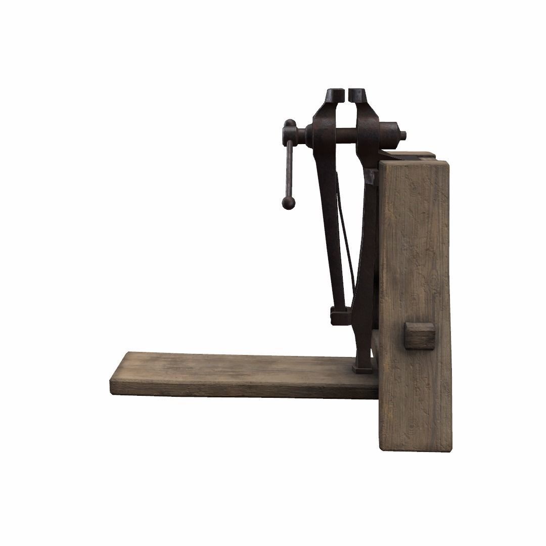 Blacksmiths Vice Low-poly 3D model_21