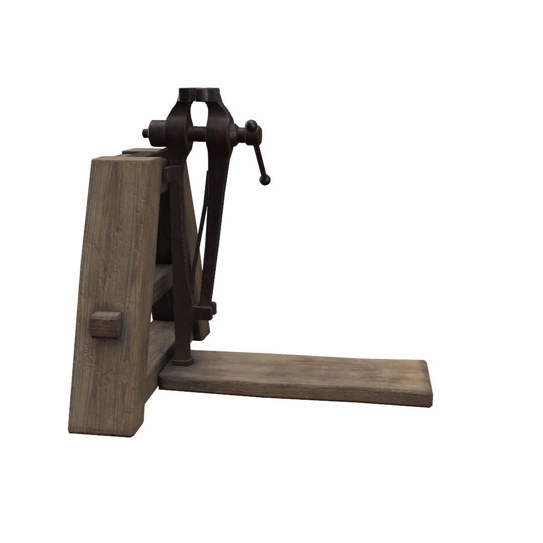 Blacksmiths Vice Low-poly 3D model_17