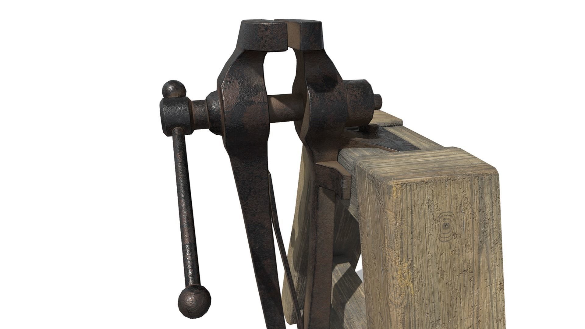 Blacksmiths Vice Low-poly 3D model_14