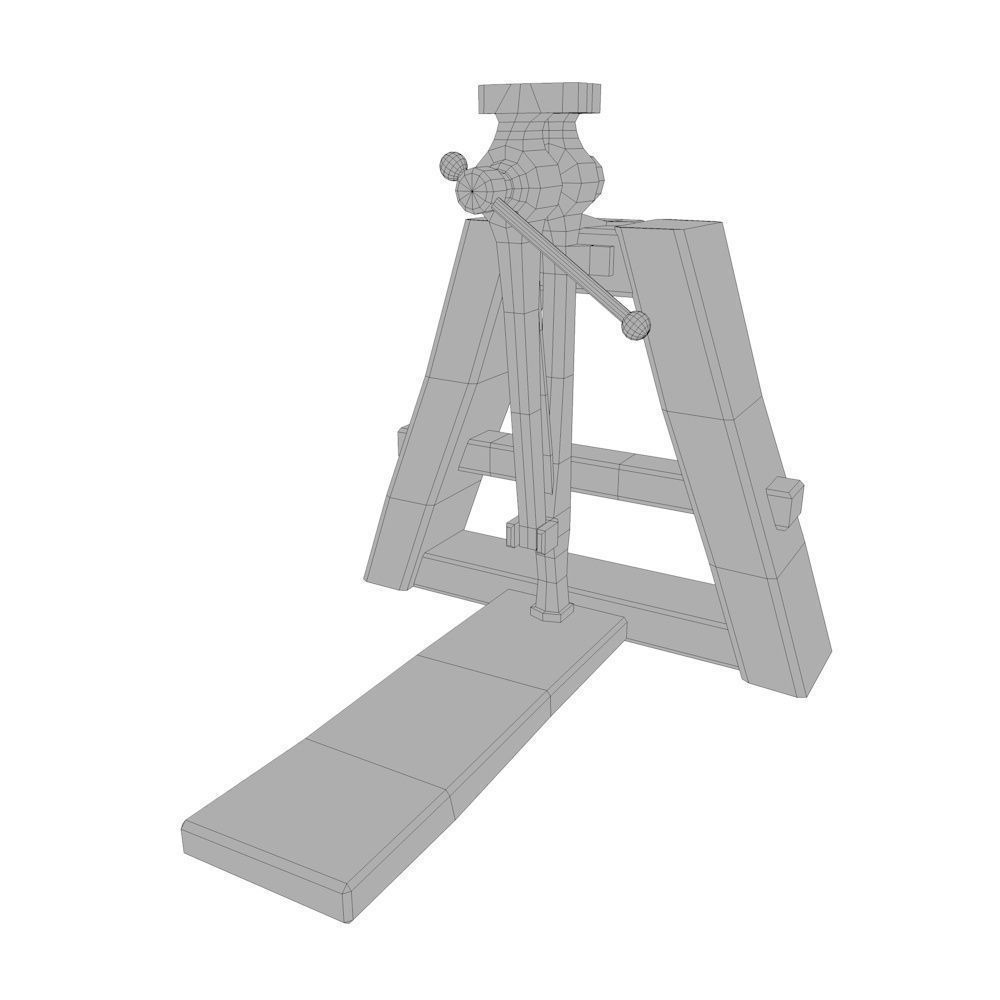 Blacksmiths Vice Low-poly 3D model_5