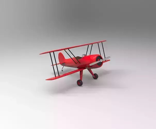 Plane biplane 3D model