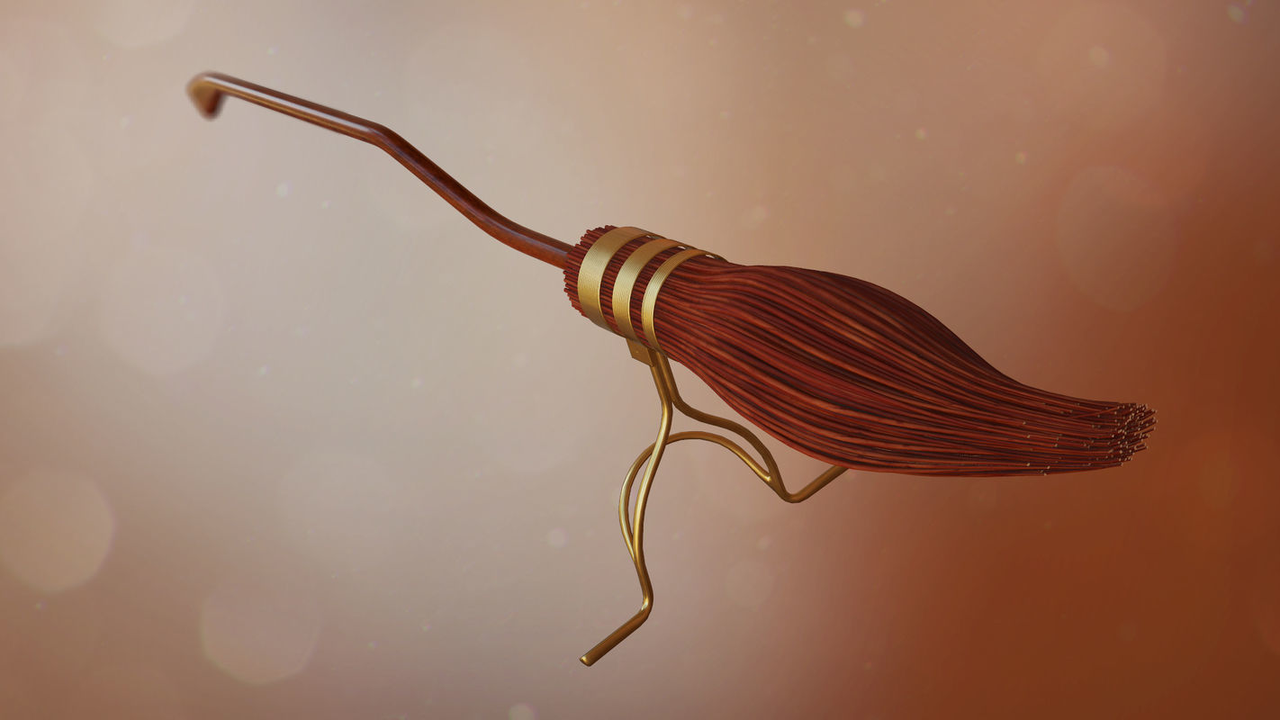 Nimbus 2000 Low-poly 3D model_6